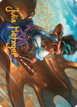 Talas Lookout Art Card Gold Stamped Signature 17 (Art Series: Dominaria United)  | Good Games Modbury