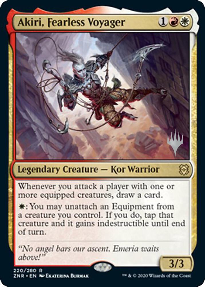 Akiri Fearless Voyager 220 (Promo Pack: Zendikar Rising)  - Foil | Good Games Modbury