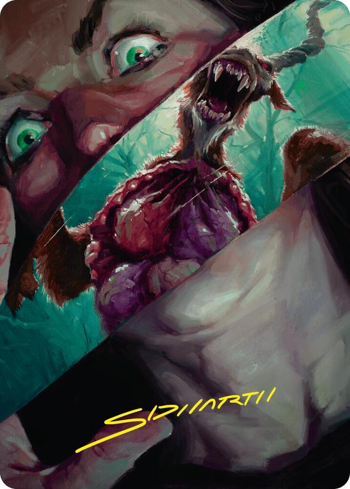 Hauntwoods Shrieker Art Card Gold Stamped Signature 40 (Art Series: Duskmourn: House of Horror)  | Good Games Modbury