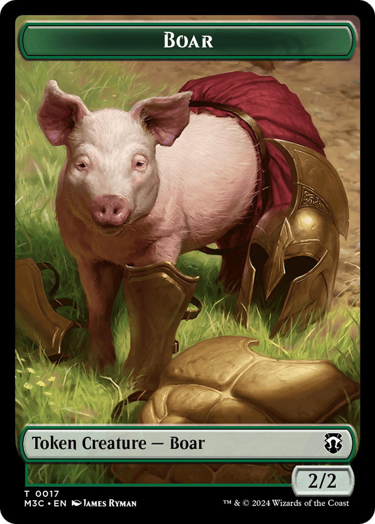 Forest Dryad // Boar Double-Sided Token [Modern Horizons 3 Commander Tokens] | Good Games Modbury