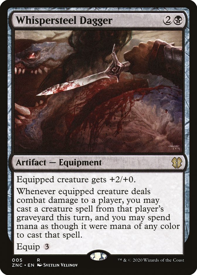 Whispersteel Dagger 5/142 (Commander: Zendikar Rising)  | Good Games Modbury