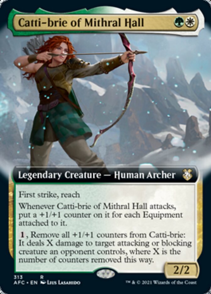 Catti-brie of Mithral Hall (Extended Art) [Dungeons & Dragons: Adventures in the Forgotten Realms Commander] | Good Games Modbury