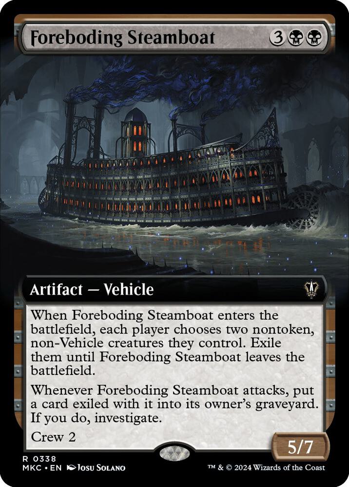 Foreboding Steamboat 338/311 (Commander: Murders at Karlov Manor)  - Extended Art | Good Games Modbury
