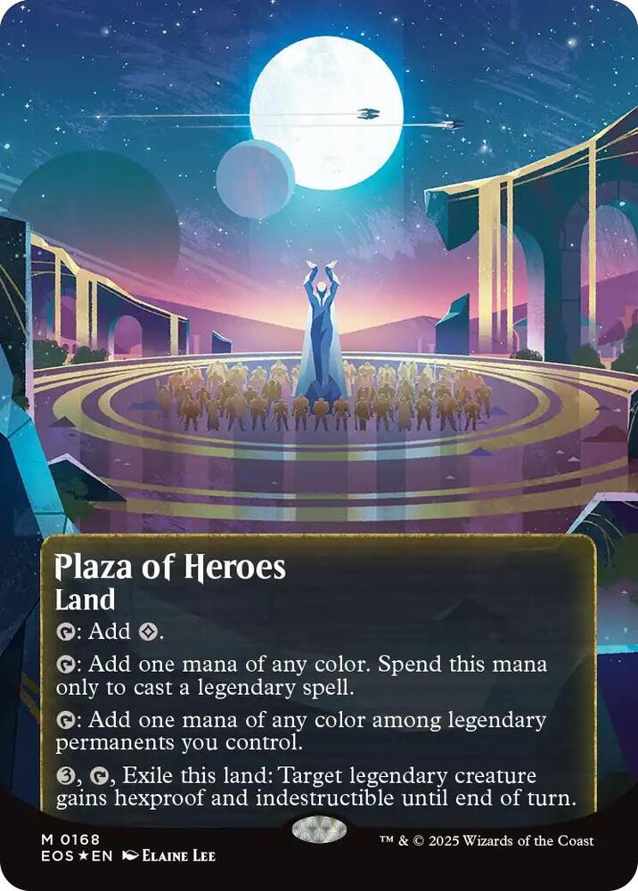 Plaza of Heroes  168/45 (Edge of Eternities: Stellar Sights)  - Borderless Galaxy Foil | Good Games Modbury