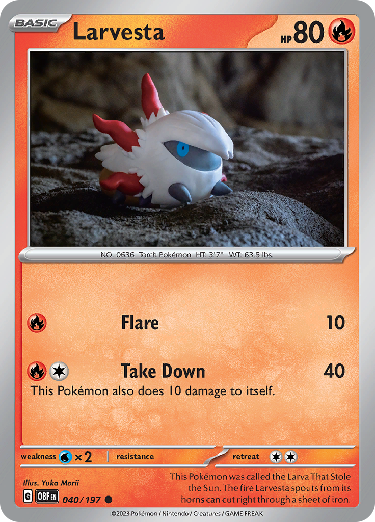 Larvesta (040/197) [Scarlet & Violet: Obsidian Flames] | Good Games Modbury