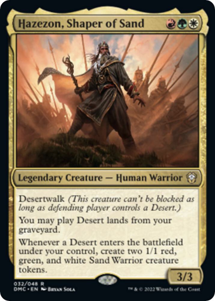 Hazezon Shaper of Sand 32/50 (Commander: Dominaria United)  - Foil | Good Games Modbury
