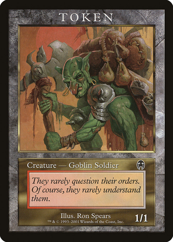 Goblin Soldier Token [Magic Player Rewards 2001] | Good Games Modbury