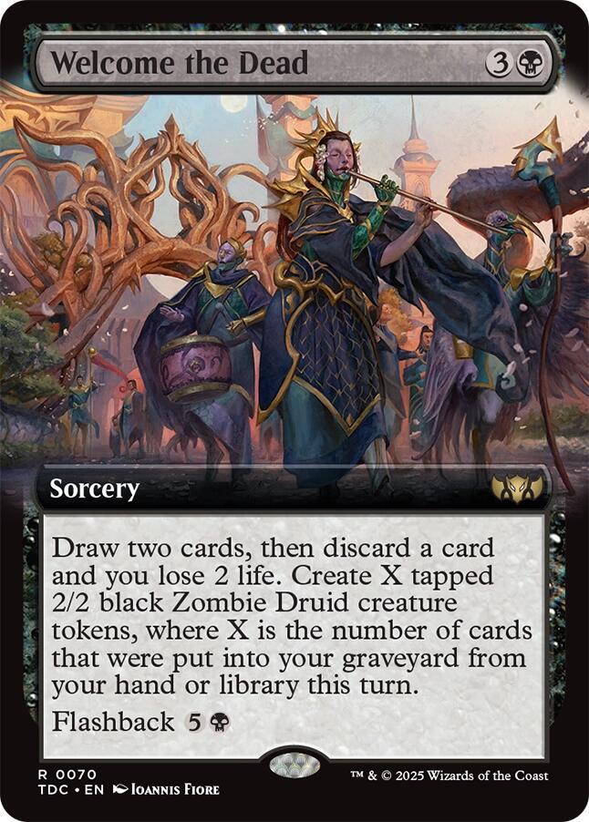 Welcome the Dead 70 (Commander: Tarkir: Dragonstorm)  - Extended Art | Good Games Modbury