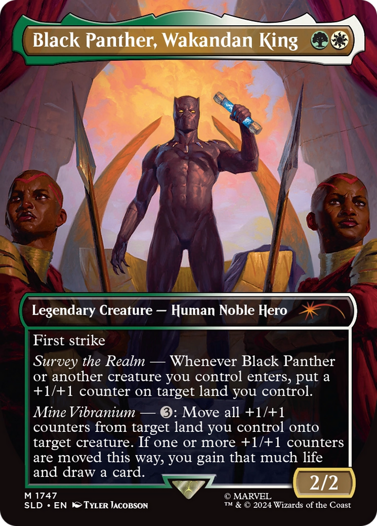Black Panther, Wakandan King (Rainbow Foil) [Secret Lair Drop Series] | Good Games Modbury