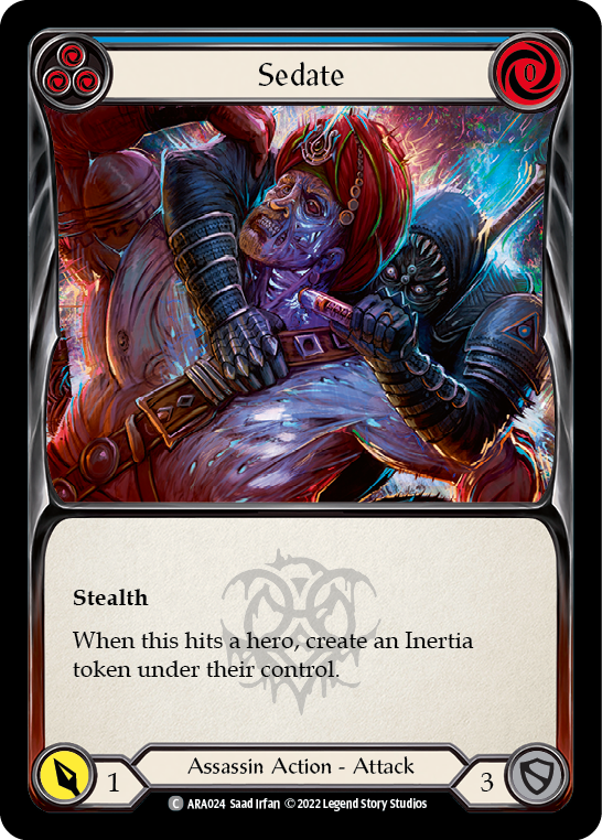 Sedate (Blue) [ARA024] (Outsiders Arakni Blitz Deck) | Good Games Modbury