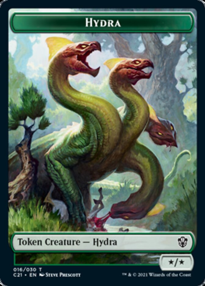 Hydra // Boar Double-Sided Token [Commander 2021 Tokens] | Good Games Modbury