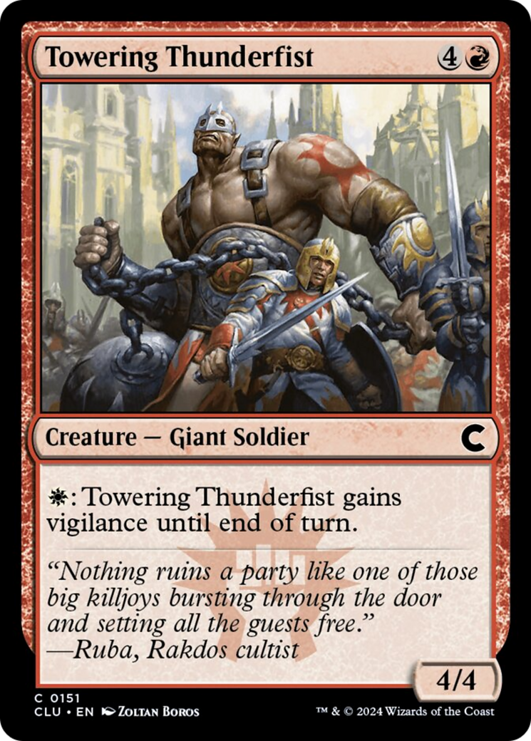 Towering Thunderfist [Ravnica: Clue Edition] | Good Games Modbury