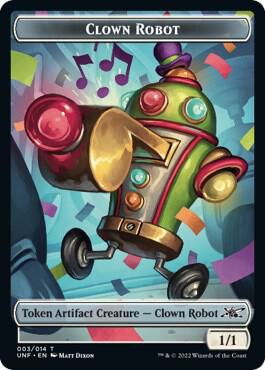 Clown Robot 003 Treasure 013 Double sided Token  (Unfinity)  - Foil | Good Games Modbury