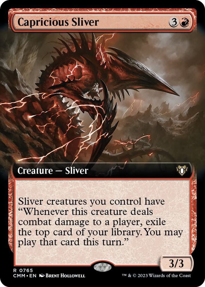 Capricious Sliver 765/451 (Commander Masters)  - Extended Art Foil | Good Games Modbury