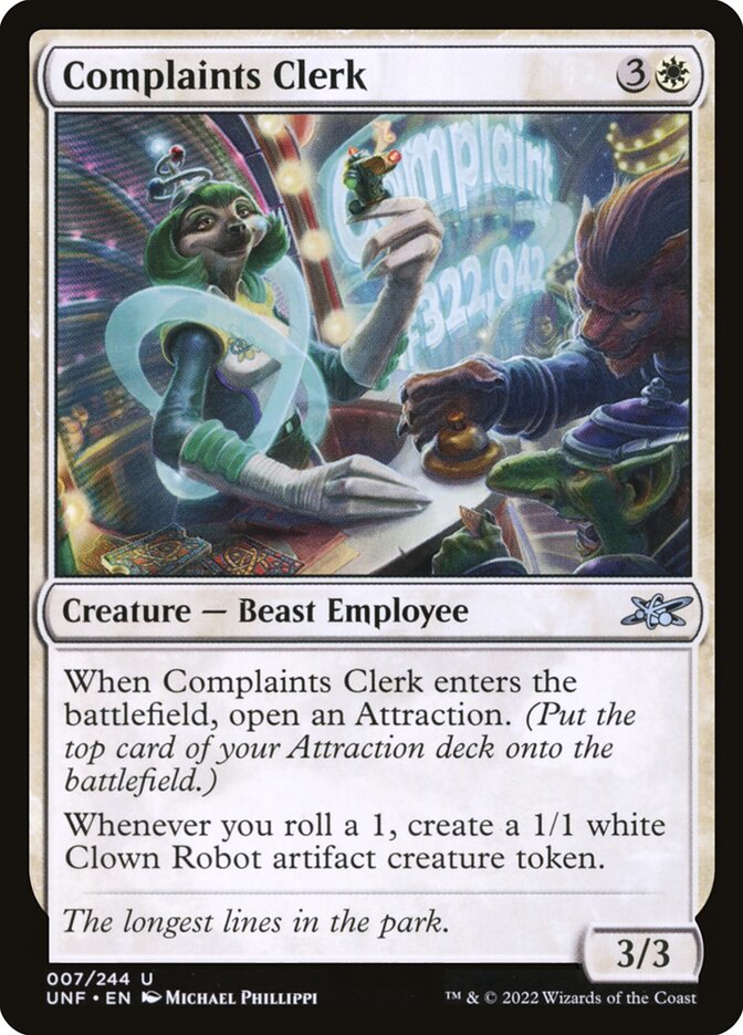 Complaints Clerk 7/244 (Unfinity)  - Foil | Good Games Modbury