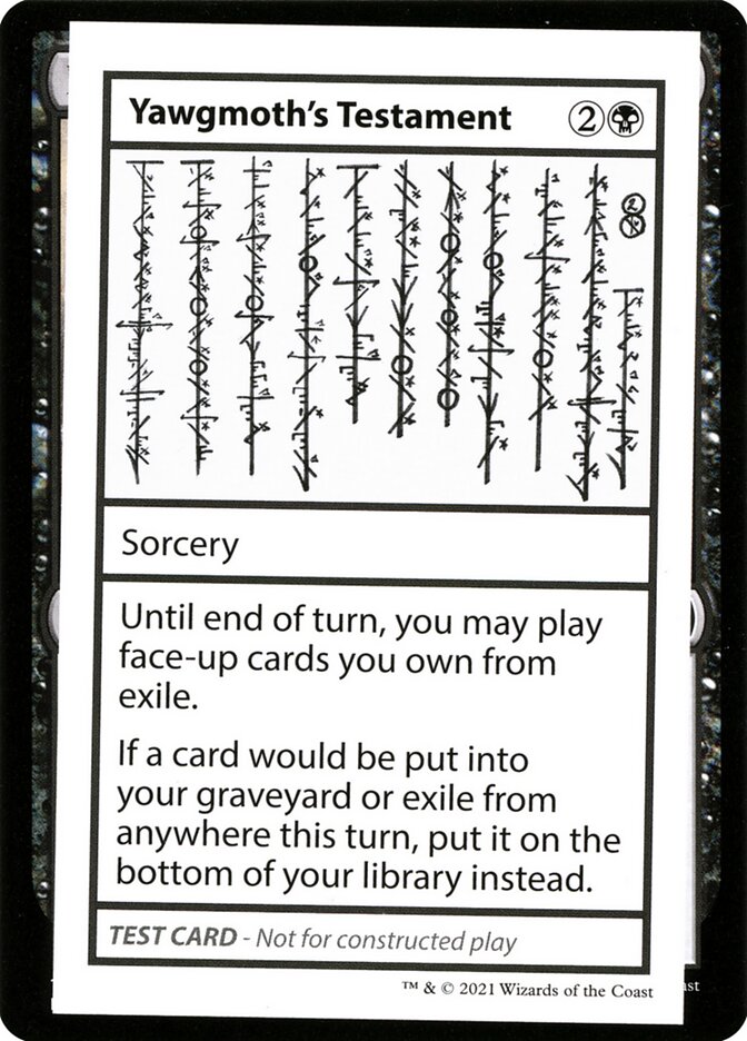 Yawgmoth's Testament 52/121 (Mystery Booster: Convention Edition Exclusives)  | Good Games Modbury