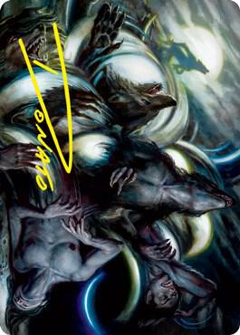 Lunar Rejection Art Card Gold Stamped Signature 23 (Art Series: Innistrad: Crimson Vow)  | Good Games Modbury