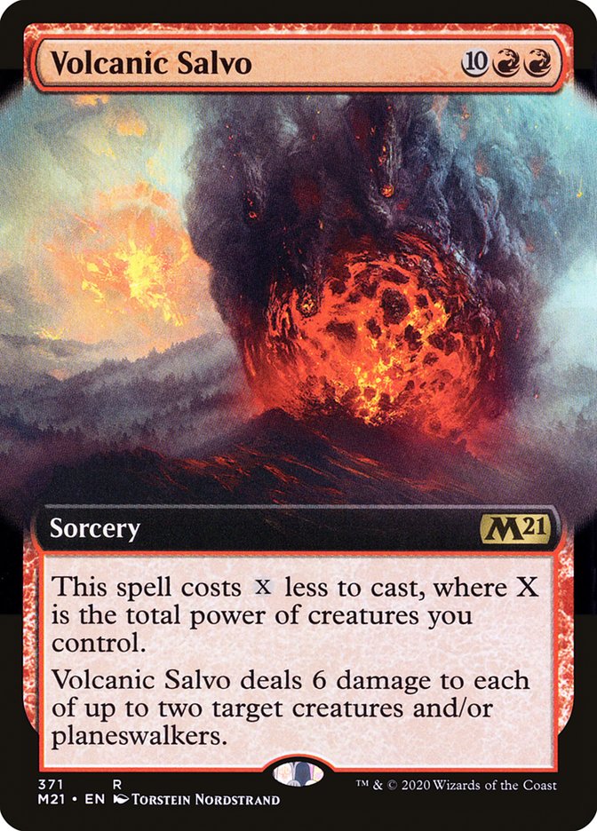 Volcanic Salvo (Extended Art) [Core Set 2021] | Good Games Modbury