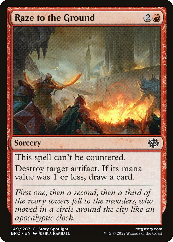 Raze to the Ground 149/287 (The Brothers' War)  - Foil | Good Games Modbury