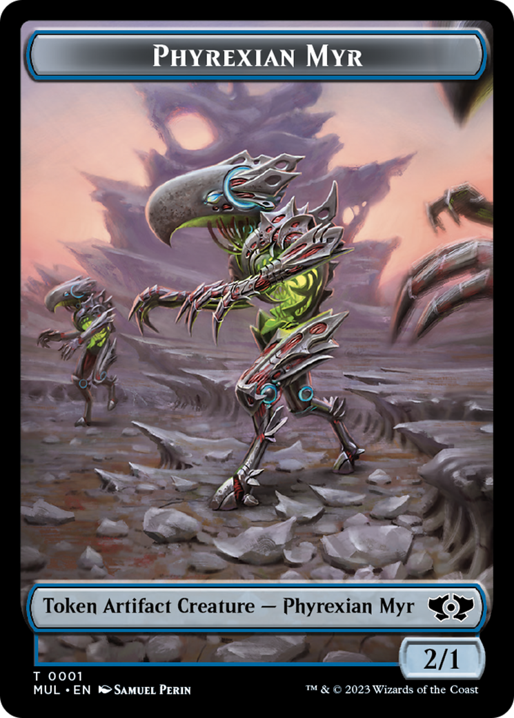 Phyrexian Myr // Knight Double-Sided Token [March of the Machine Tokens] | Good Games Modbury