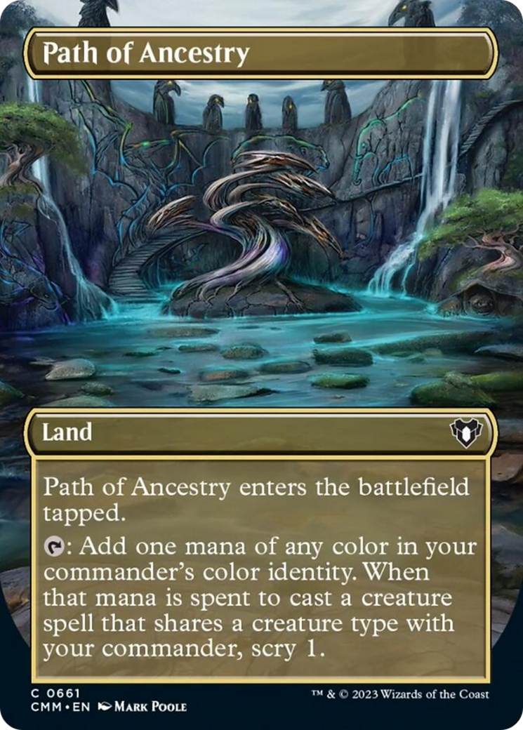 Path of Ancestry (Borderless Alternate Art) [Commander Masters] | Good Games Modbury