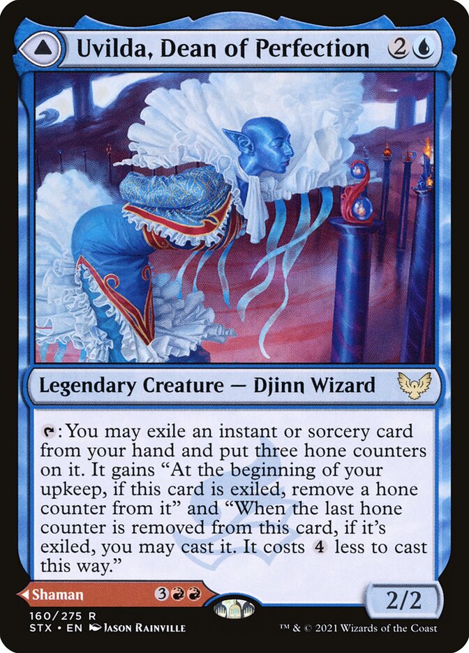 Uvilda, Dean of Perfection // Nassari, Dean of Expression 160/275 (Strixhaven: School of Mages)  | Good Games Modbury