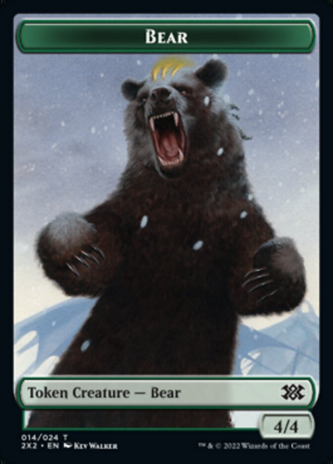 Bear // Monk Double-Sided Token [Double Masters 2022 Tokens] | Good Games Modbury