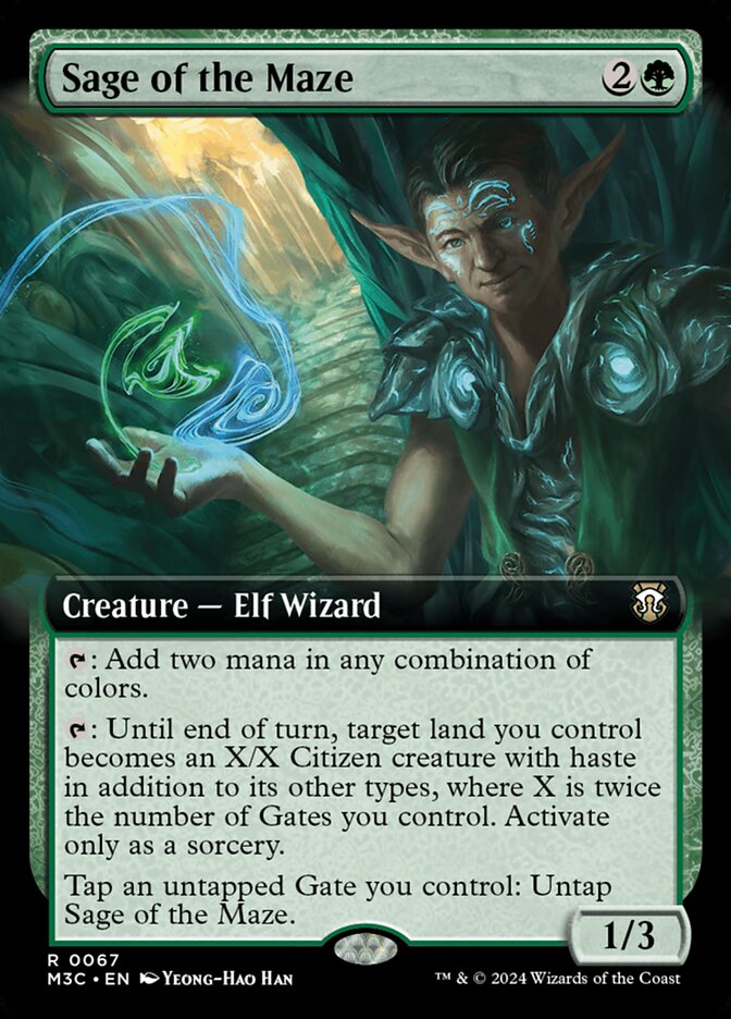 Sage of the Maze 67/411 (Commander: Modern Horizons 3)  - Extended Art | Good Games Modbury