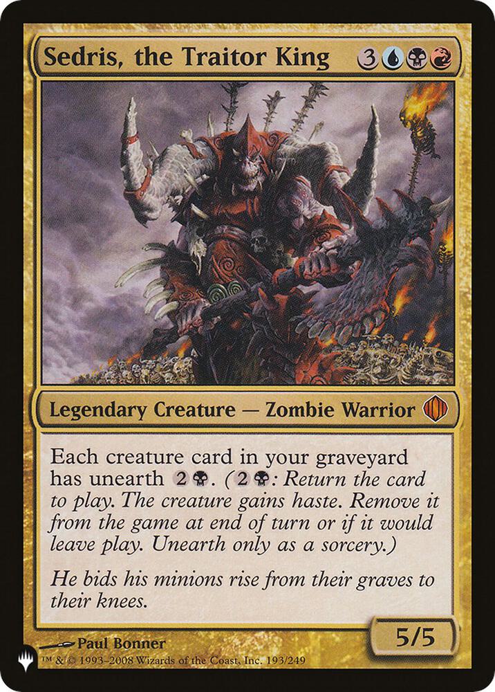 Sedris the Traitor King ALA-193/5075 (The List Reprints)  | Good Games Modbury