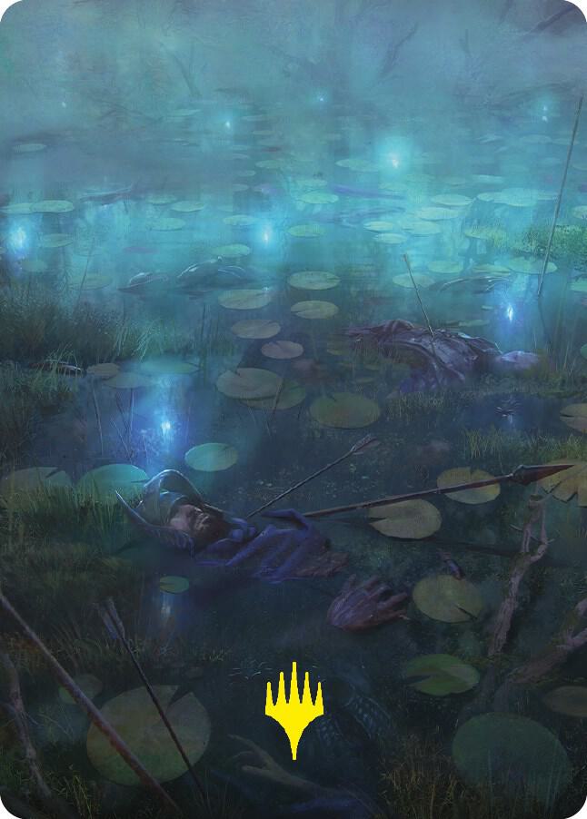The Dead Marshes Art Card Gold Stamped Signature 79 (Art Series: Universes Beyond: The Lord of the Rings: Tales of Middle-earth)  | Good Games Modbury