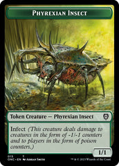 Phyrexian Wurm // Phyrexian Insect Double-Sided Token [Phyrexia: All Will Be One Commander Tokens] | Good Games Modbury