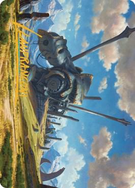 Plains Art Card 62 81 Gold Stamped Signature 62 (Art Series: Dominaria United)  | Good Games Modbury