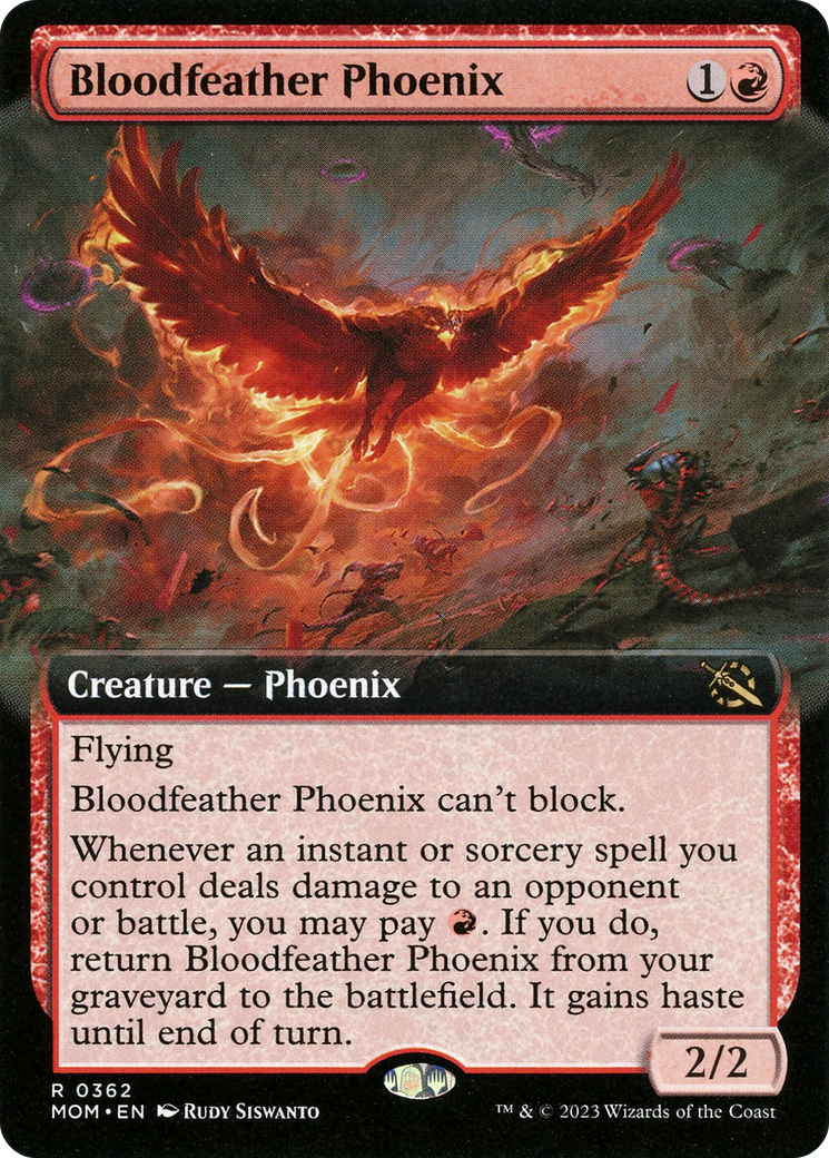 Bloodfeather Phoenix (Extended Art) [March of the Machine] | Good Games Modbury