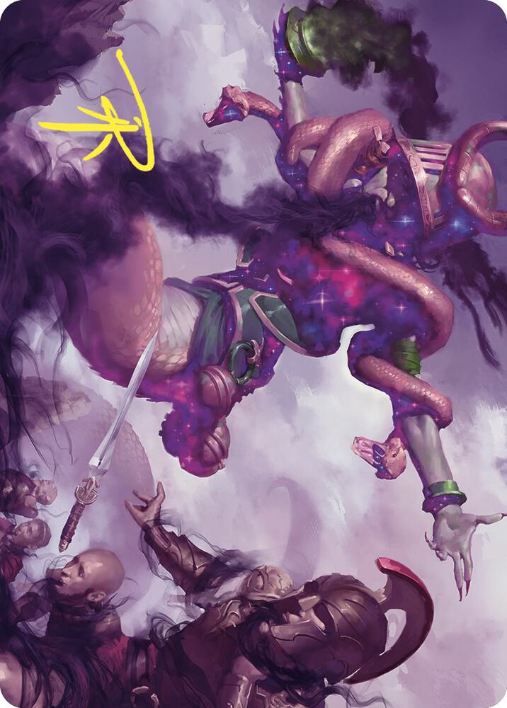 Extinguish All Hope Art Card Gold Stamped Signature 18 (Art Series: Commander Masters)  | Good Games Modbury