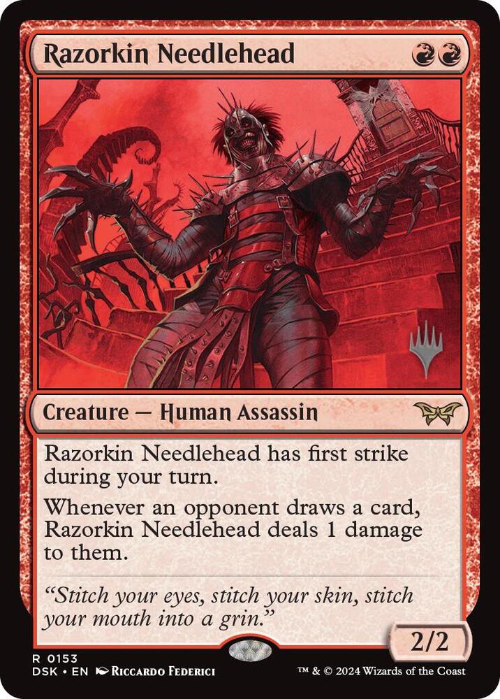 Razorkin Needlehead 153p/180 (Promo Pack: Duskmourn: House of Horror)  - Foil | Good Games Modbury