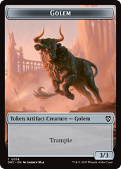 Golem (0014) // Thopter (0010) Double-Sided Token [Aetherdrift Tokens] | Good Games Modbury