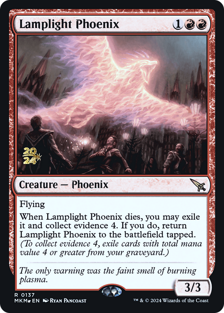 Lamplight Phoenix [Murders at Karlov Manor Prerelease Promos] | Good Games Modbury