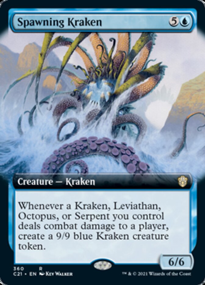 Spawning Kraken (Extended Art) [Commander 2021] | Good Games Modbury