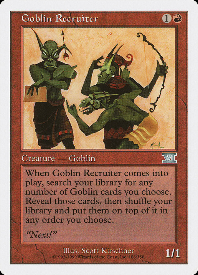 Goblin Recruiter 186/350 (Classic Sixth Edition)  | Good Games Modbury