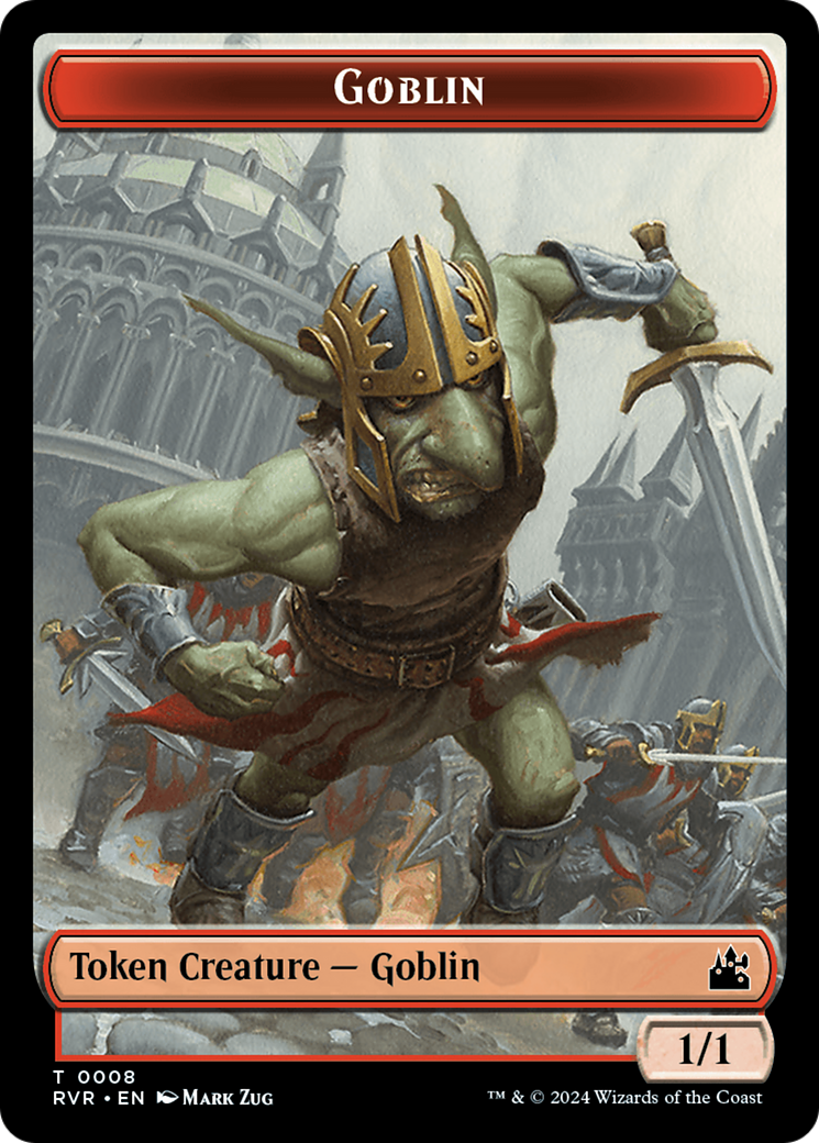 Goblin (0008) // Zombie Double-Sided Token [Ravnica Remastered Tokens] | Good Games Modbury