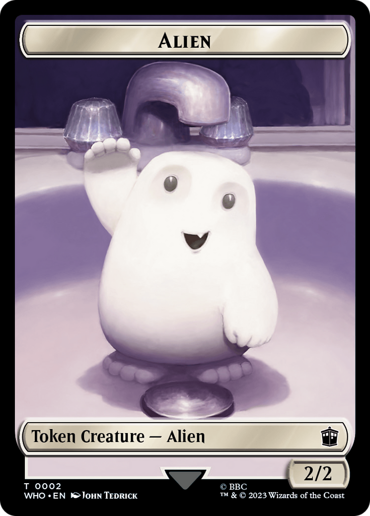 Alien // Dinosaur Double-Sided Token [Doctor Who Tokens] | Good Games Modbury