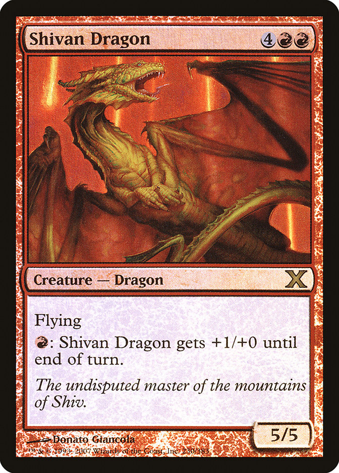Shivan Dragon (Premium Foil) [Tenth Edition] | Good Games Modbury