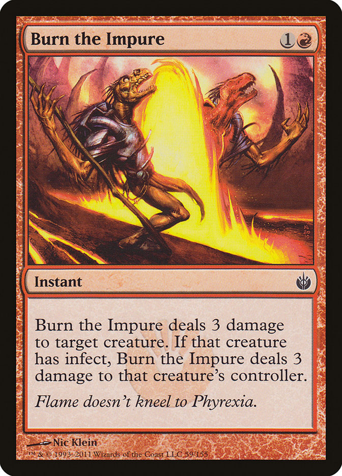 Burn the Impure 59/155 (Mirrodin Besieged)  - Foil | Good Games Modbury