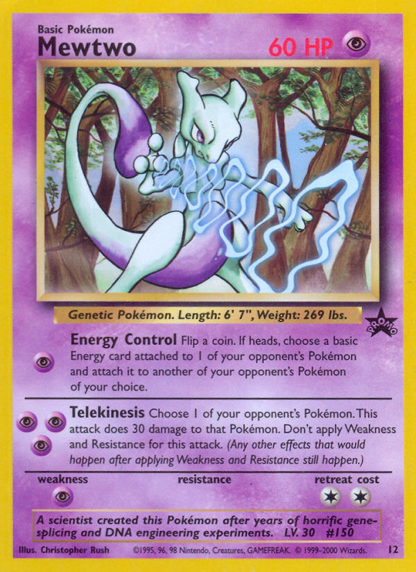 Mewtwo (12) [Wizards of the Coast: Black Star Promos] | Good Games Modbury