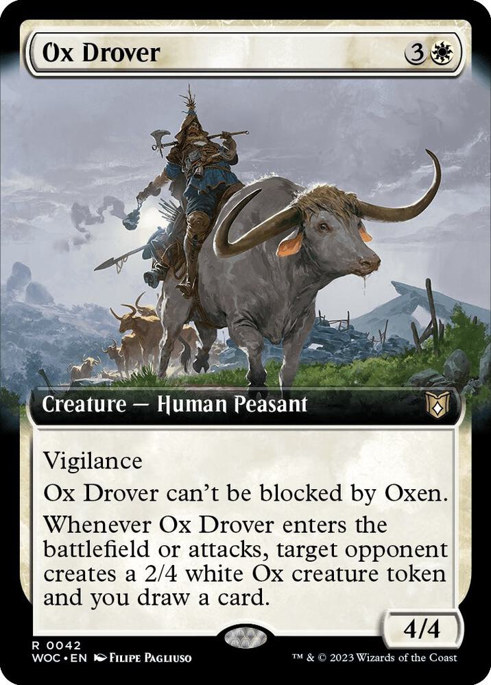 Ox Drover 42/173 (Commander: Wilds of Eldraine)  - Extended Art | Good Games Modbury