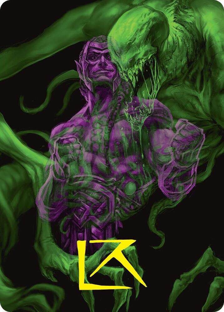 Tyvar the Pummeler Art Card Gold Stamped Signature 41 (Art Series: Duskmourn: House of Horror)  | Good Games Modbury