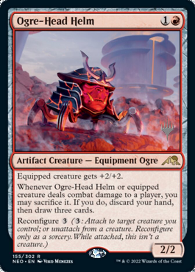 Ogre-Head Helm (Promo Pack) [Kamigawa: Neon Dynasty Promos] | Good Games Modbury