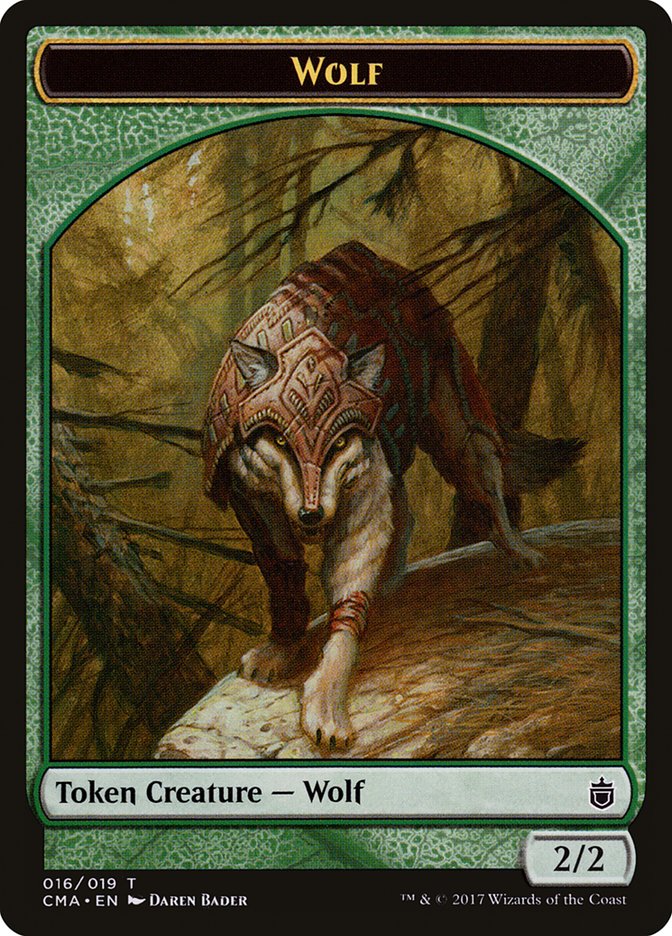 Wolf Token (016/019) [Commander Anthology Tokens] | Good Games Modbury