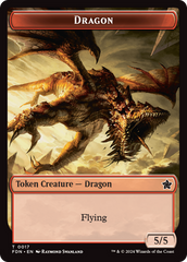 Cat Beast // Dragon (0017) Double-Sided Token [Foundations Tokens] | Good Games Modbury