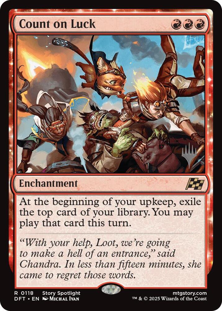 Count on Luck 118 (Promo Pack: Aetherdrift)  - Foil | Good Games Modbury
